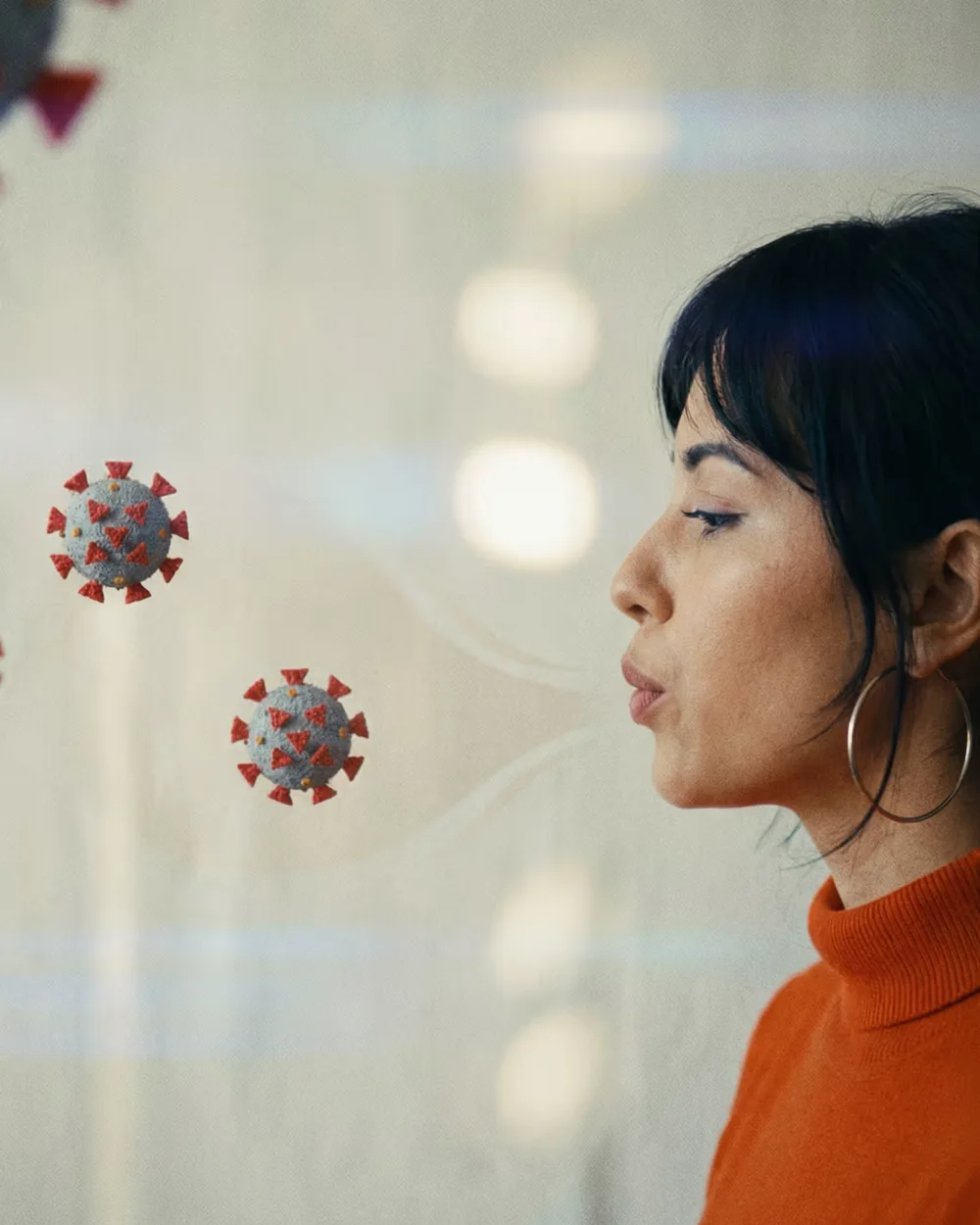 The film’s lead character in profile, as 2D illustration and as a live-action reimagining