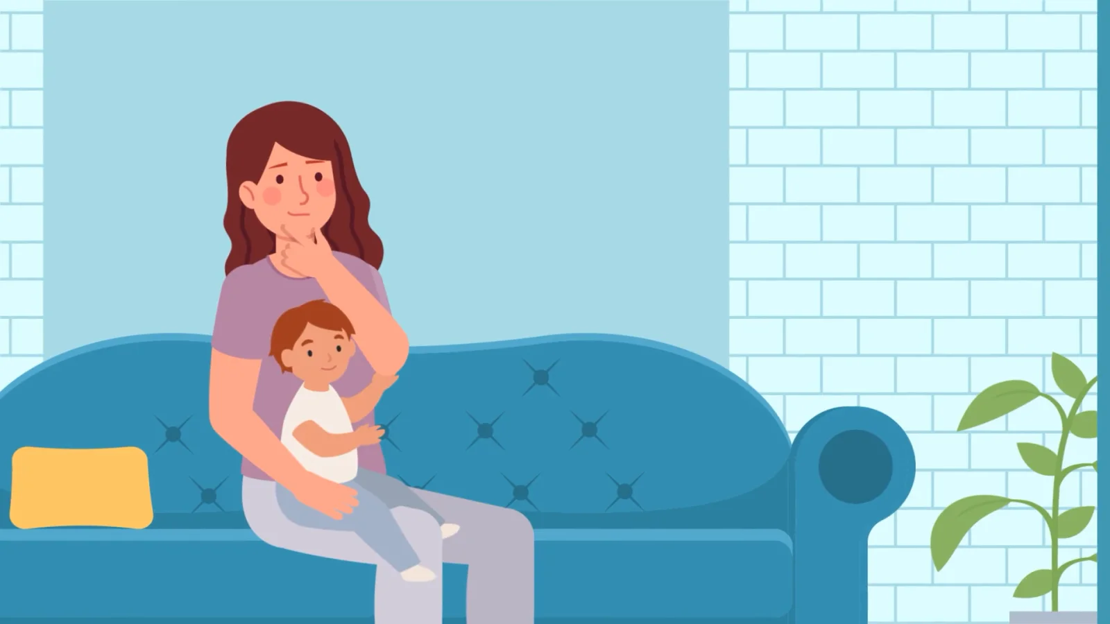 A new parent’s question: storyboard panel and final frame