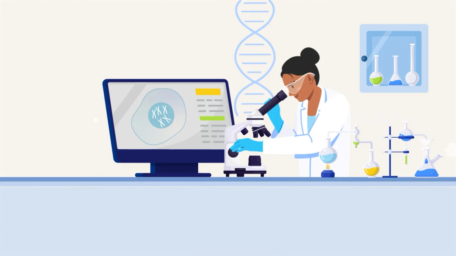Sequencing: In the lab, DNA is read letter by letter.